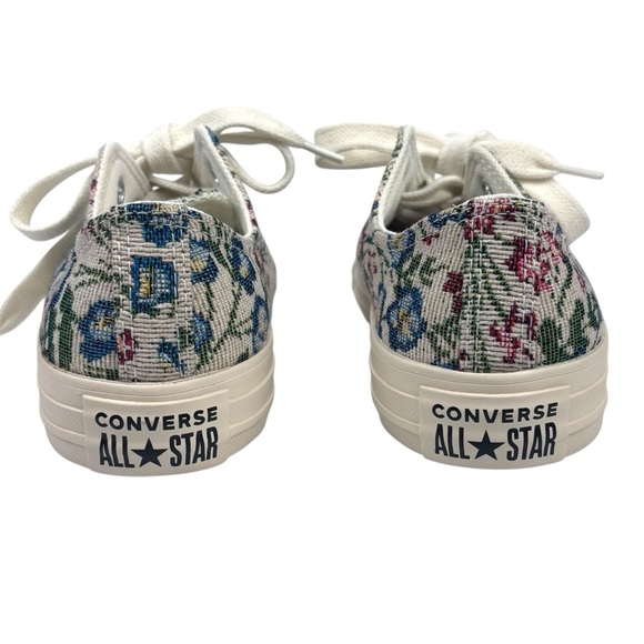 CONVERSE FLORAL TAPESTRY JACQUARD CHUCK TAYLOR ALL STAR LOW TENNIS SHOE SNEAKER - Picture 9 of 13